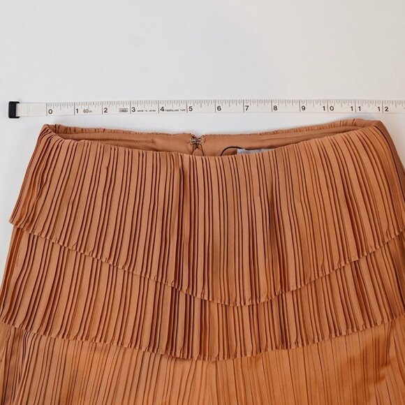 Andrea Iyamah Linea Pleated Peplum Pants Toffee Brown Bronze - Size XS - NWT - Picture 4 of 7